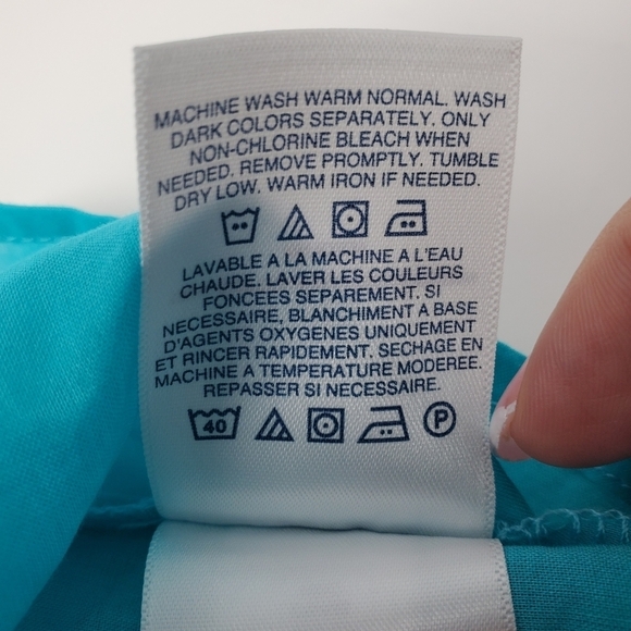 Swimsuit Cover Up Shirt- Girls- LANDS' END- Size Medium- Aqua Blue - Picture 8 of 16